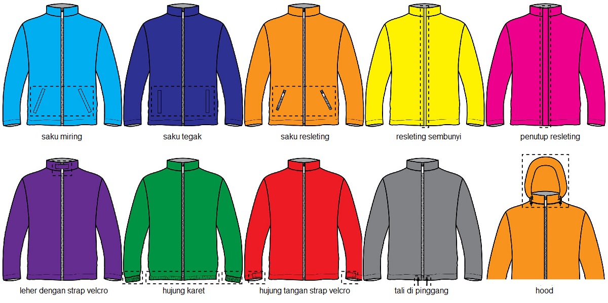 jaket windbreaker custom