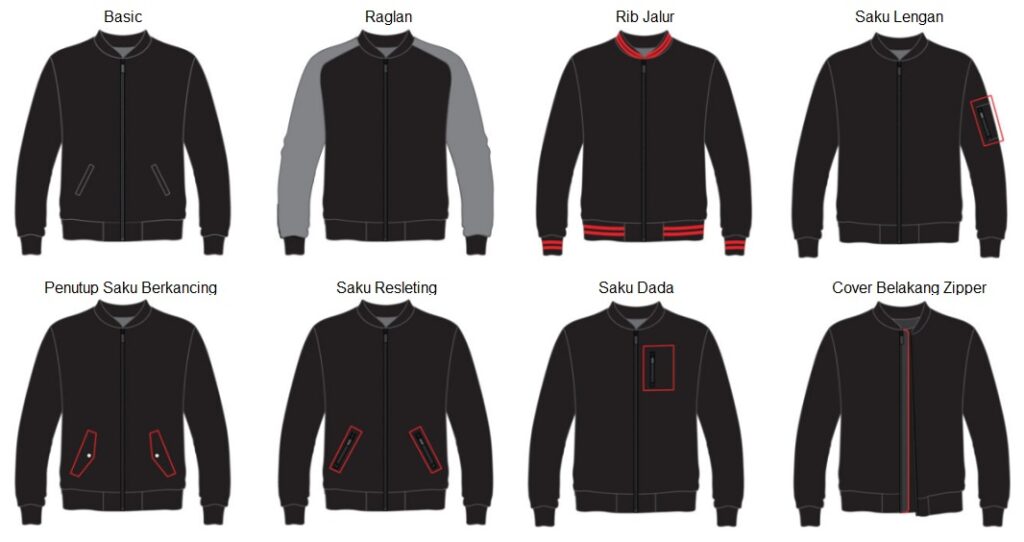 Jaket Bomber Custom - Eraine Clothing Indonesia