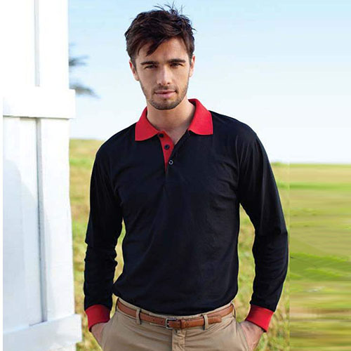 kaos polo lengan panjang manset eraineclothing