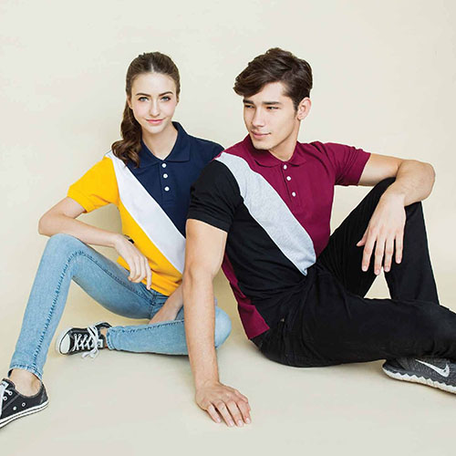 kaos polo motif jalur miring eraineclothing