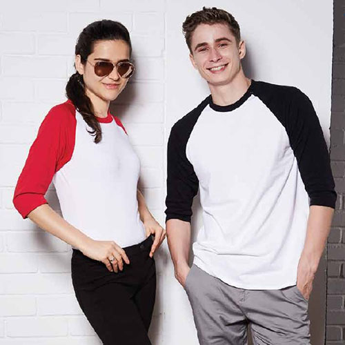 kaos raglan lengan tanggung eraineclothing